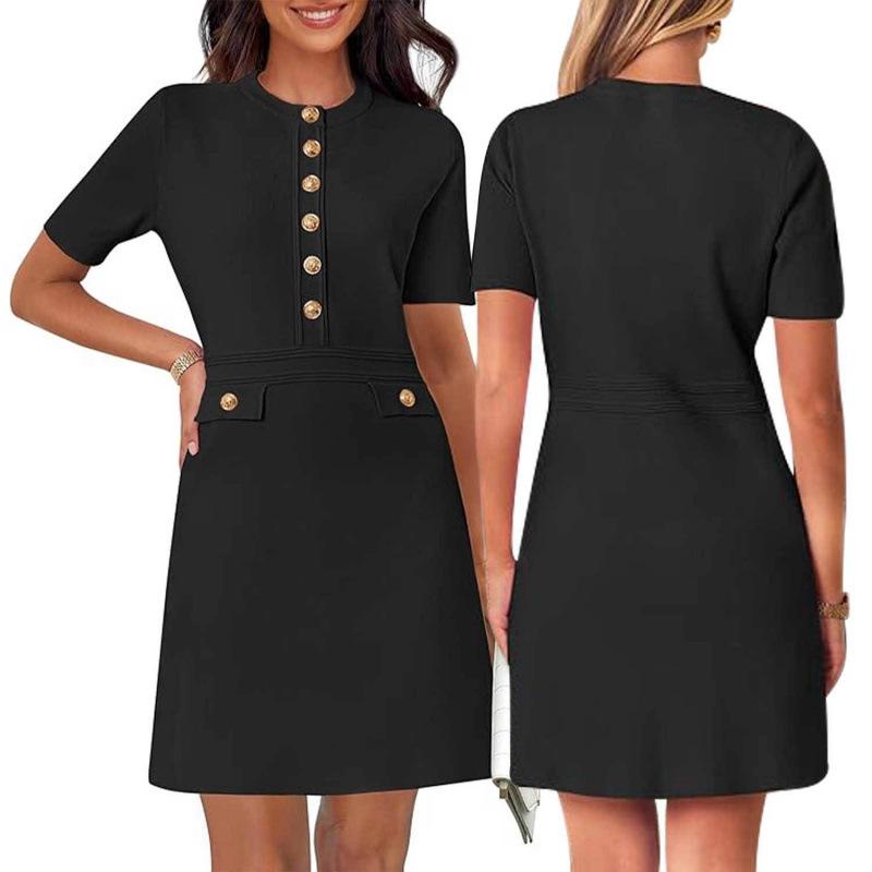 Elegant 2026 French Retro Button Dress for Women - European & American Slimming Style L
Elegant 2026 French Retro Button Dress for Women - European & American Slimming Style L