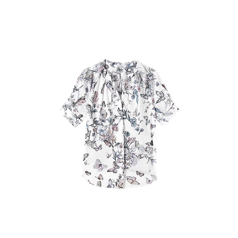 LANCY Women s Elegant Floral Print Short-Sleeve Blouse S
LANCY Women s Elegant Floral Print Short-Sleeve Blouse S