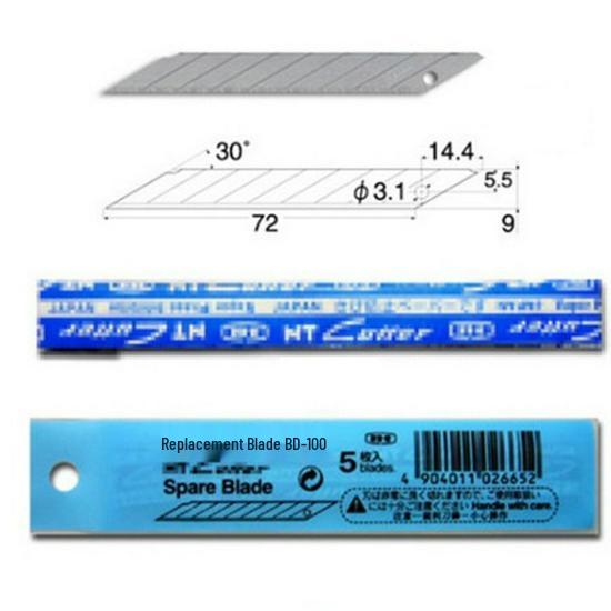 NT Blade BD-100 30° 9mm Precision Knife for Wallpaper, Car Film, Wrap, and Leather Craft.
NT Blade BD-100 30° 9mm Precision Knife for Wallpaper, Car Film, Wrap, and Leather Craft.