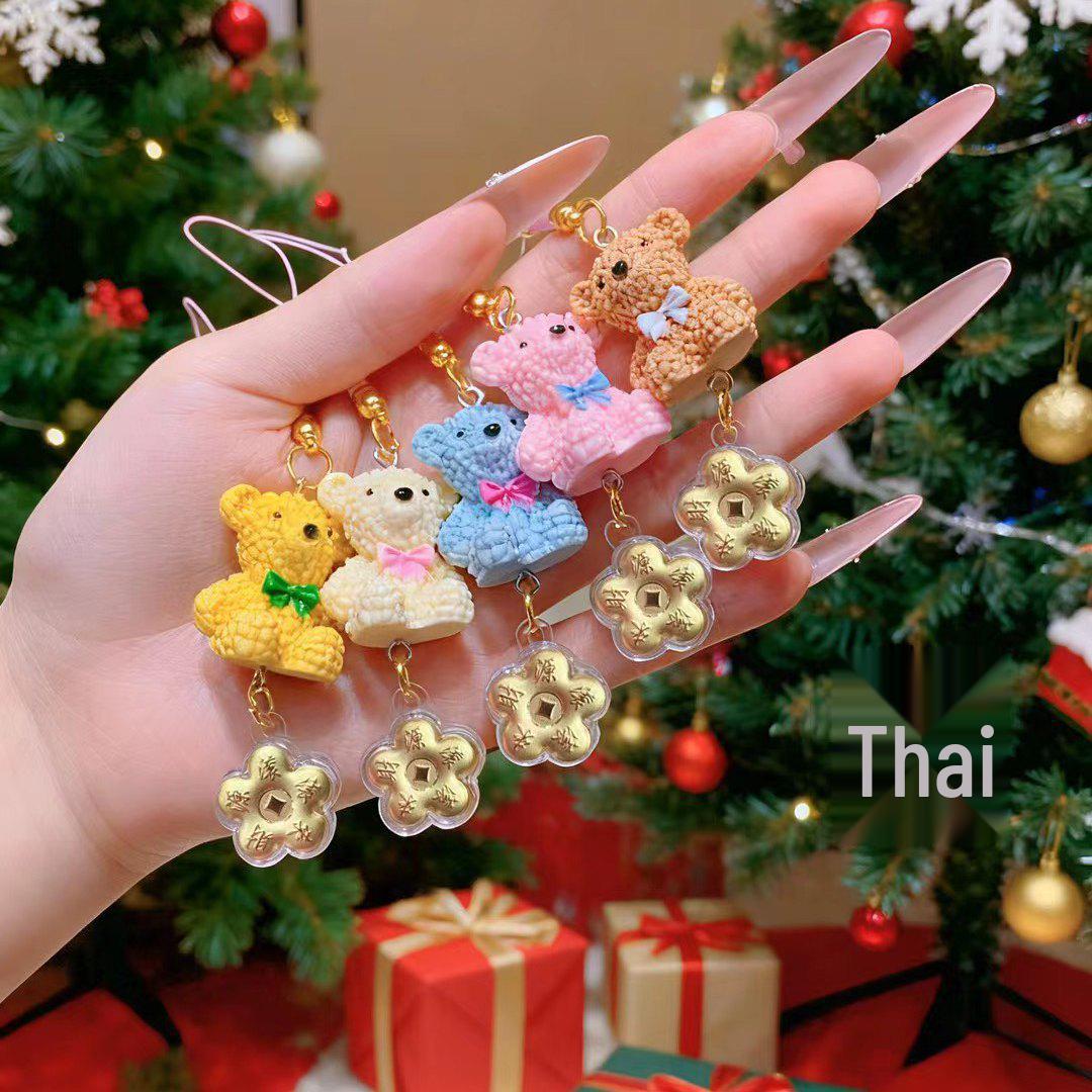 Gold Little Bear Phone Case Keychain & Earrings Set – New Shui Bei 999 Collection
Gold Little Bear Phone Case Keychain & Earrings Set – New Shui Bei 999 Collection
