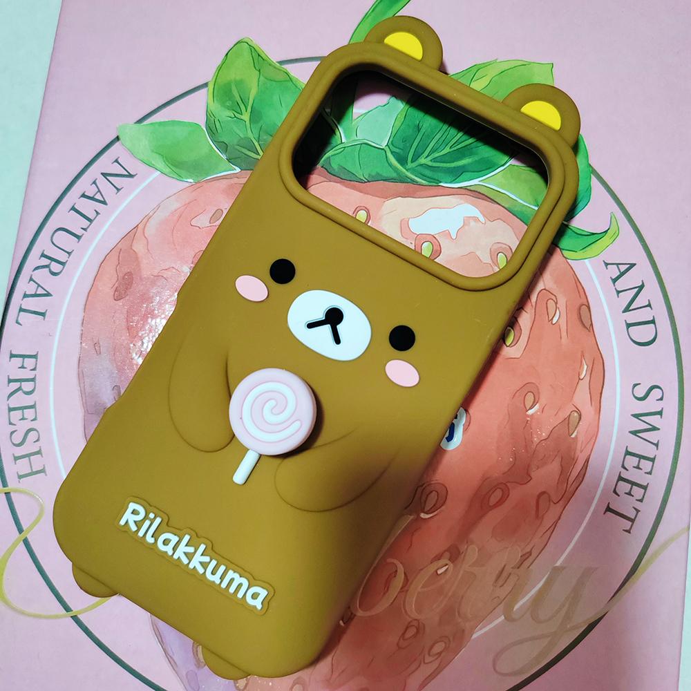 Cute 3D Cartoon Rolling Lollipop Rilakkuma Bear Soft Silicone Phone Case For iPhone 13 14 15 16 17 Pro Max Shockproof Back Cover iPhone 15 коричневый
Cute 3D Cartoon Rolling Lollipop Rilakkuma Bear Soft Silicone Phone Case For iPhone 13 14 15 16 17 Pro Max Shockproof Back Cover iPhone 15 коричневый