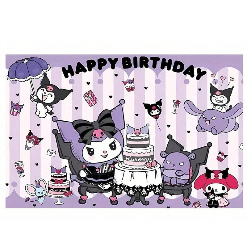 Sanrio Kuromi Birthday Party Decoration Background Banner Girl Dormitory Room Decoration Wallpaper Bedroom Home Decoration 74x94cm(29x37in)
Sanrio Kuromi Birthday Party Decoration Background Banner Girl Dormitory Room Decoration Wallpaper Bedroom Home Decoration 74x94cm(29x37in)
