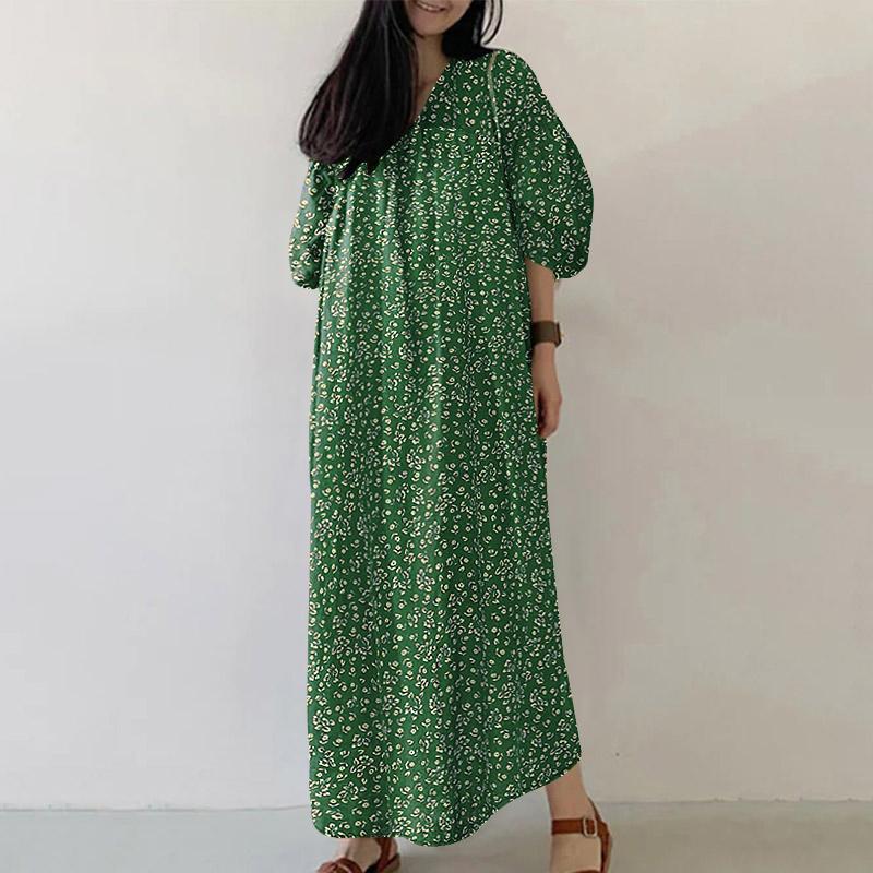 ZANZEA Women Floral Print Casual V-Neck 3/4 Sleeve Loose Long Dress 2XL зелений
ZANZEA Women Floral Print Casual V-Neck 3/4 Sleeve Loose Long Dress 2XL зелений