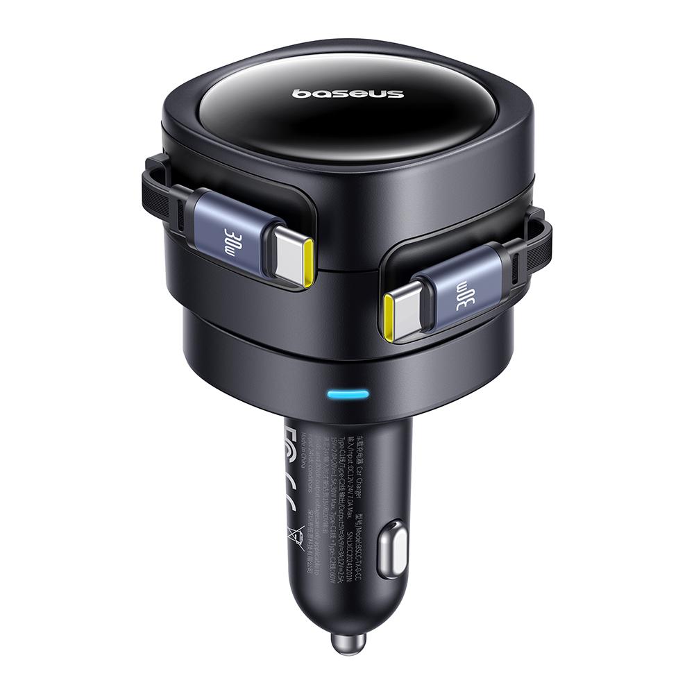 BASEUS Enjoyment Max Car Charger 60W C+C Dual Cable Rotatable Design Fast Charging Retractable Cables As Shown A
BASEUS Enjoyment Max Car Charger 60W C+C Dual Cable Rotatable Design Fast Charging Retractable Cables As Shown A