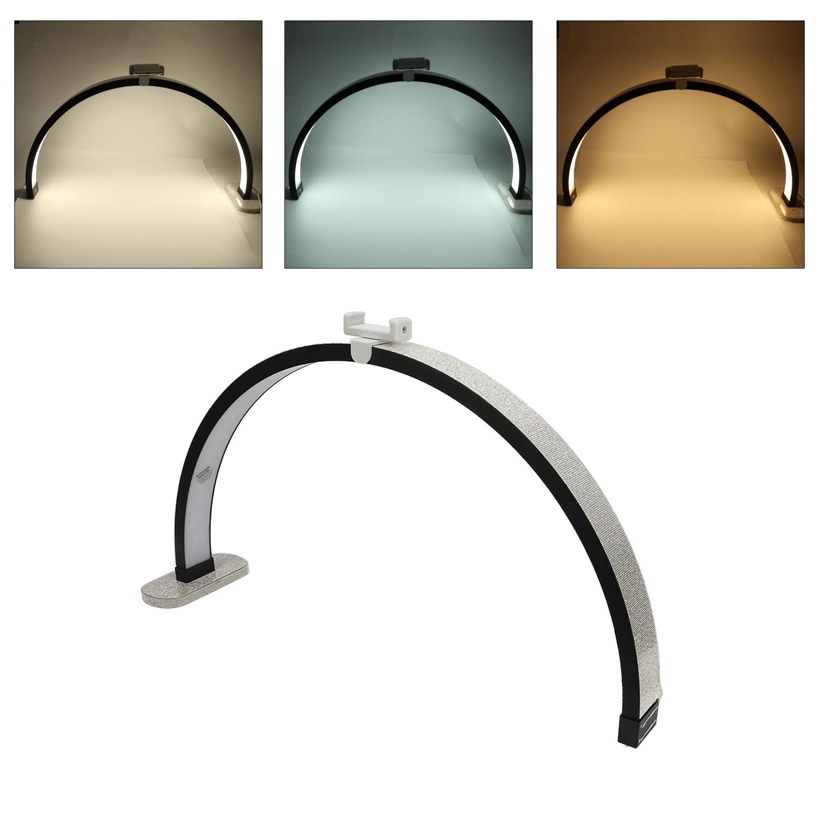29.5 Inch Half Moon Nail Desk Lamp 40W Half Moon Desk Light 32005600K Touch Key Fill Light with Phone Clip
29.5 Inch Half Moon Nail Desk Lamp 40W Half Moon Desk Light 32005600K Touch Key Fill Light with Phone Clip