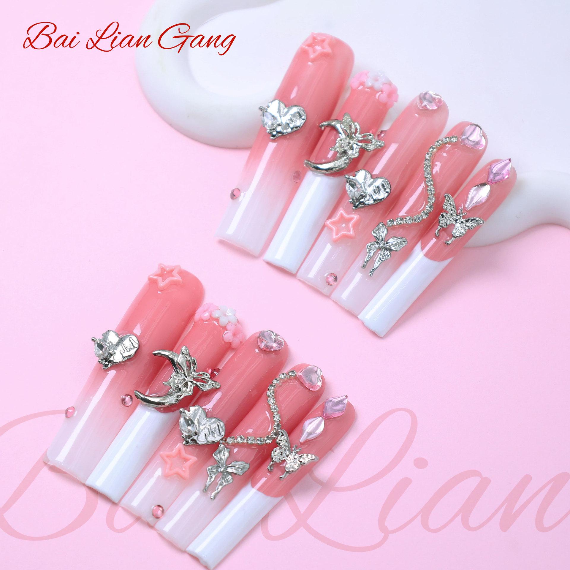 Refined Steel Butterfly Gradient Love Heart Long Nails - Handmade Wearable Armor Large Armor
Refined Steel Butterfly Gradient Love Heart Long Nails - Handmade Wearable Armor Large Armor