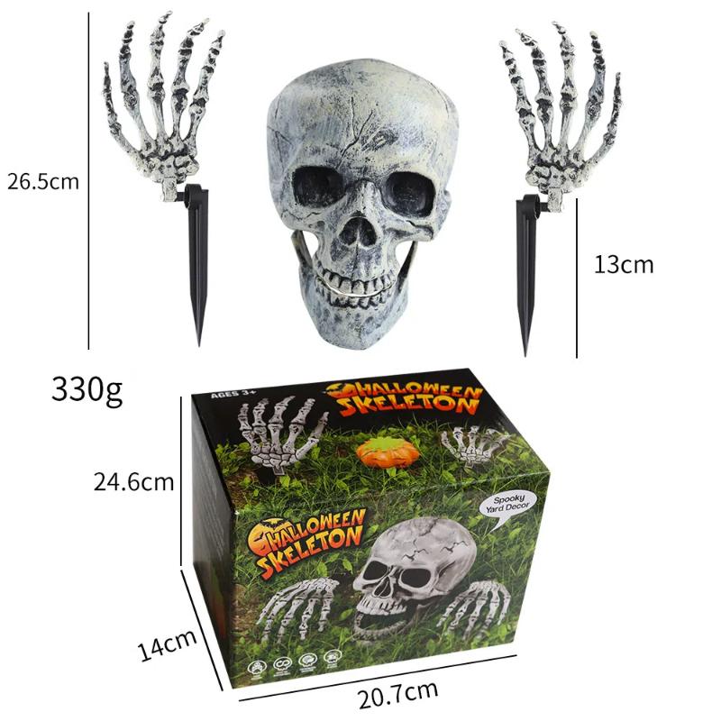 Набор из 3/5 шт. Ужасающие пластиковые реквизиты скелета Реалистичная имитация кости человеческой руки для украшения сада на Хэллоуин, принадлежности для вечеринки
Набор из 3/5 шт. Ужасающие пластиковые реквизиты скелета Реалистичная имитация кости человеческой руки для украшения сада на Хэллоуин, принадлежности для вечеринки