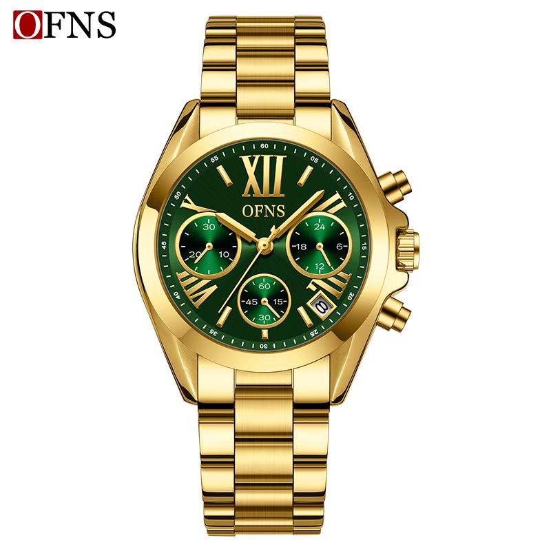 OFNS Men s Quartz Watch – Stylish Three-Eye, Six-Hand Design, Waterproof, with Simple Business Calendar.
OFNS Men s Quartz Watch – Stylish Three-Eye, Six-Hand Design, Waterproof, with Simple Business Calendar.