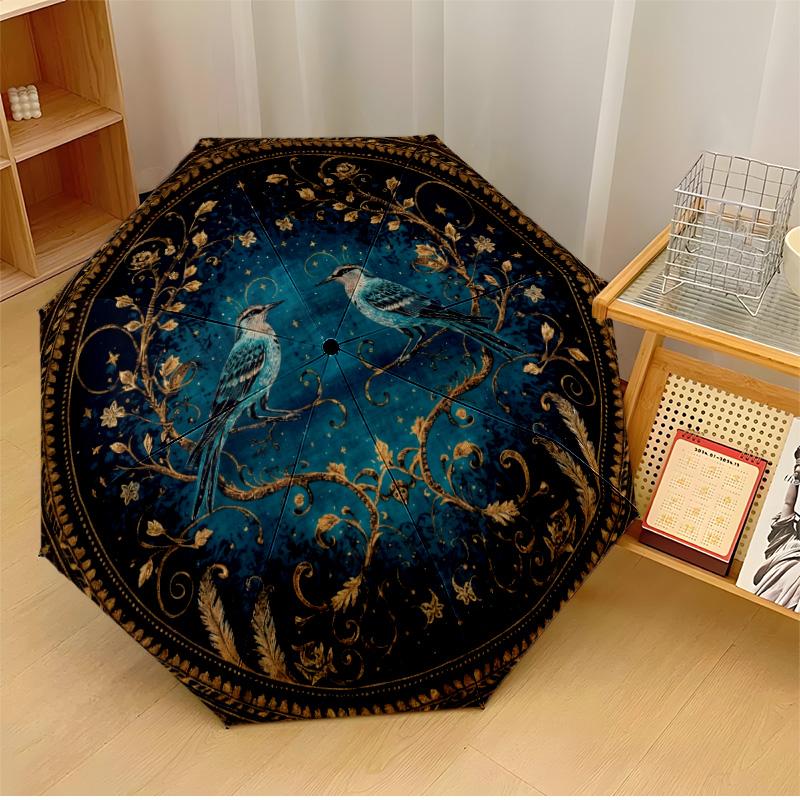 Night Birds and Golden Decor Printed umbrella windproof folding umbrella portable sun and rain umbrella suitable for gifting
Night Birds and Golden Decor Printed umbrella windproof folding umbrella portable sun and rain umbrella suitable for gifting