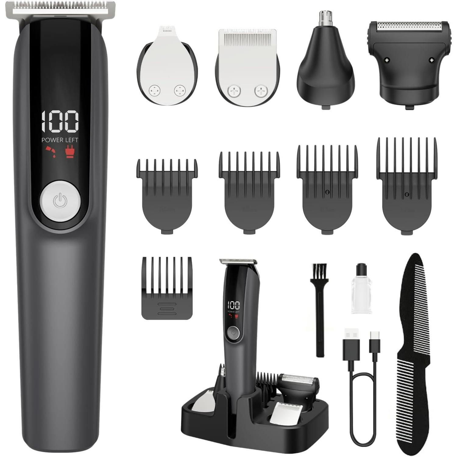 Beard Trimmer for Men,Electric Razor for Nose,Body,Face and Mustache,5-in-1 Barber Hair Clippers,Cordless Shavers for Men Grooming Kit Ideal Gift чёрный
Beard Trimmer for Men,Electric Razor for Nose,Body,Face and Mustache,5-in-1 Barber Hair Clippers,Cordless Shavers for Men Grooming Kit Ideal Gift чёрный