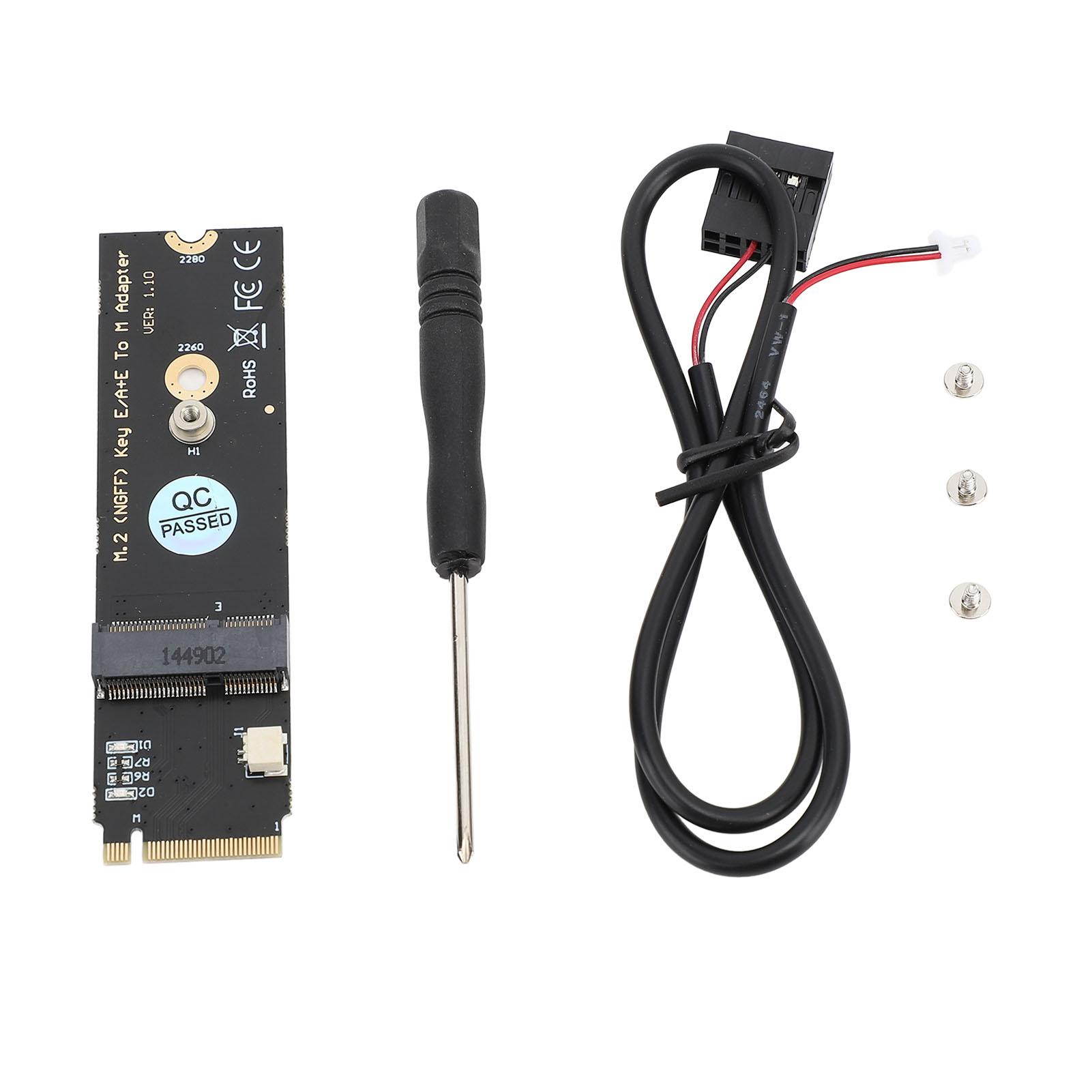 M.2 NGFF A E Key WiFi Bluetooth Card to M.2 Key M SSD Adapter for Intel AX200 AX201 AX210 M.2 Key M
M.2 NGFF A E Key WiFi Bluetooth Card to M.2 Key M SSD Adapter for Intel AX200 AX201 AX210 M.2 Key M
