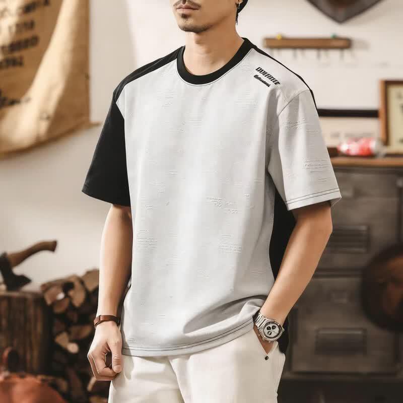 JIERAYNO Men s American Retro Jacquard Color Block Loose T-Shirt 2XL
JIERAYNO Men s American Retro Jacquard Color Block Loose T-Shirt 2XL