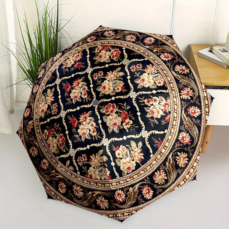 Floral Pattern Themed Automatic Opening and Closing Umbrella Creative Design Umbrella, Portable Tri fold Small Umbrella for Men and Women,
Floral Pattern Themed Automatic Opening and Closing Umbrella Creative Design Umbrella, Portable Tri fold Small Umbrella for Men and Women,