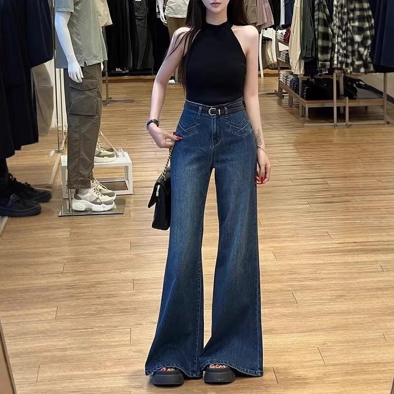 High Street Deep Blue Fleece-Lined Flared High Waist Jeans for Women - Autumn 2024 Slimming Style XL
High Street Deep Blue Fleece-Lined Flared High Waist Jeans for Women - Autumn 2024 Slimming Style XL