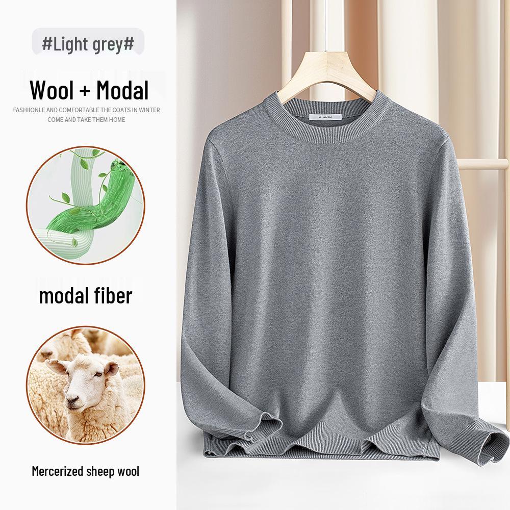 Men s Autumn-Winter Modal Merino Wool Round Neck Sweater with Plus Velvet Lining XL
Men s Autumn-Winter Modal Merino Wool Round Neck Sweater with Plus Velvet Lining XL
