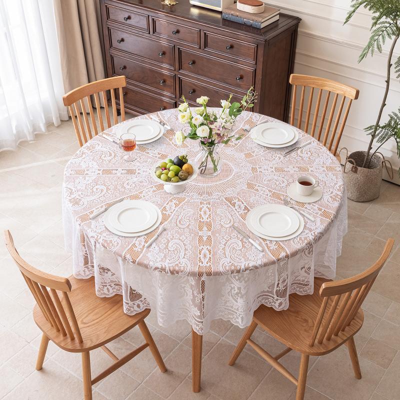 White Lace Round Tablecloth 180cm Diameter Polyester Fabric for Dining Table Home Decor Decorative Cover Stylish Design Style 3 білий
White Lace Round Tablecloth 180cm Diameter Polyester Fabric for Dining Table Home Decor Decorative Cover Stylish Design Style 3 білий
