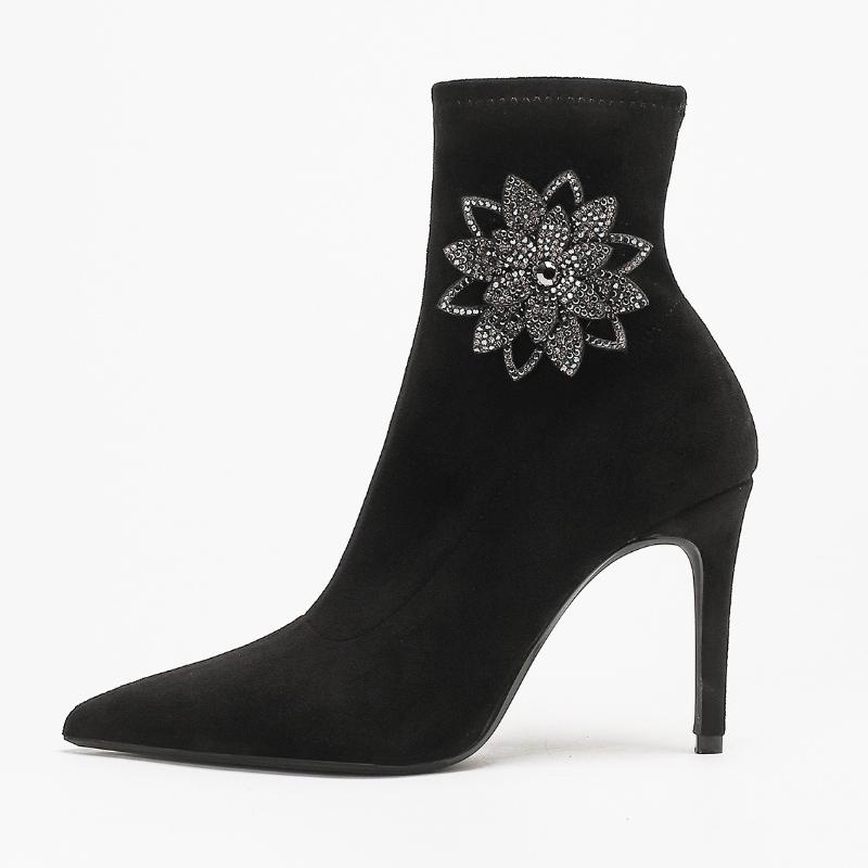 Autumn Winter Faux Suede Pointed Toe Women s Ankle Boots Crystal Flower Decoration Stiletto Short Boot Fashion Party Dress Boots 42 чорний
Autumn Winter Faux Suede Pointed Toe Women s Ankle Boots Crystal Flower Decoration Stiletto Short Boot Fashion Party Dress Boots 42 чорний
