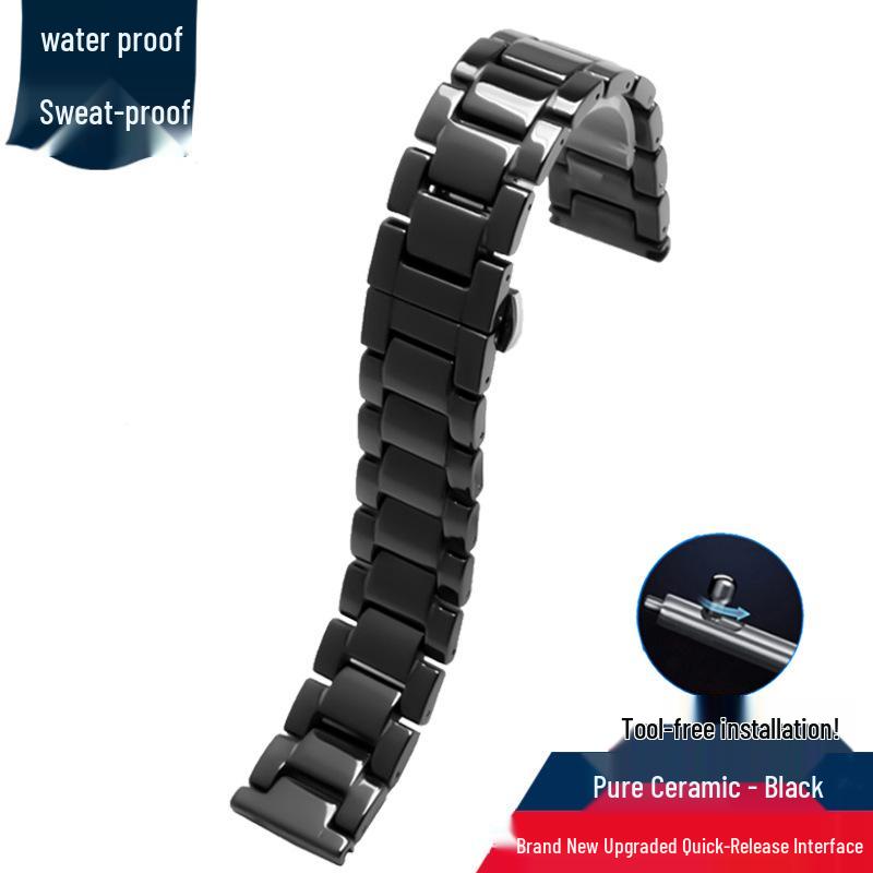 Quick Release Ceramic Watch Strap, White/Black, Compatible with Multiple Brands, Sizes 14-22mm 14mm (No tools)
Quick Release Ceramic Watch Strap, White/Black, Compatible with Multiple Brands, Sizes 14-22mm 14mm (No tools)
