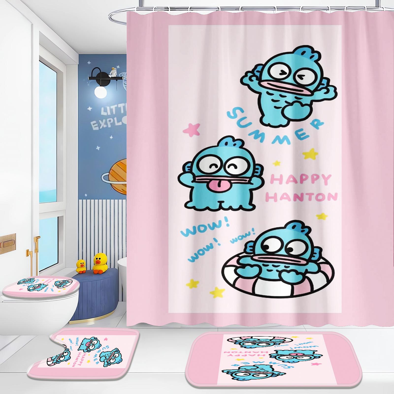 Hangyodon Shower Curtain Bath Set, Cartoon Anime Cute Luxury Bathroom Decorations and Accessories Sets Full Mats 4 Pcs 90x180cm
Hangyodon Shower Curtain Bath Set, Cartoon Anime Cute Luxury Bathroom Decorations and Accessories Sets Full Mats 4 Pcs 90x180cm