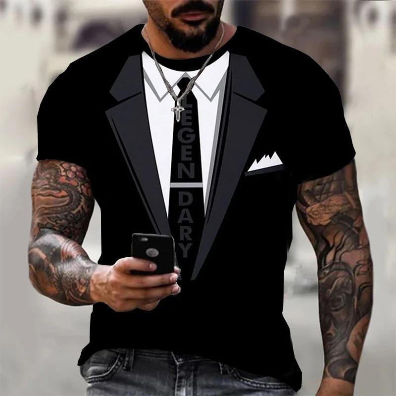 Fashion Men s T-shirts 3d Print Suit and Tie Pattern Plain Short Sleeved T-shirt for Men s Clothing High Street Streetwear Tops S
Fashion Men s T-shirts 3d Print Suit and Tie Pattern Plain Short Sleeved T-shirt for Men s Clothing High Street Streetwear Tops S