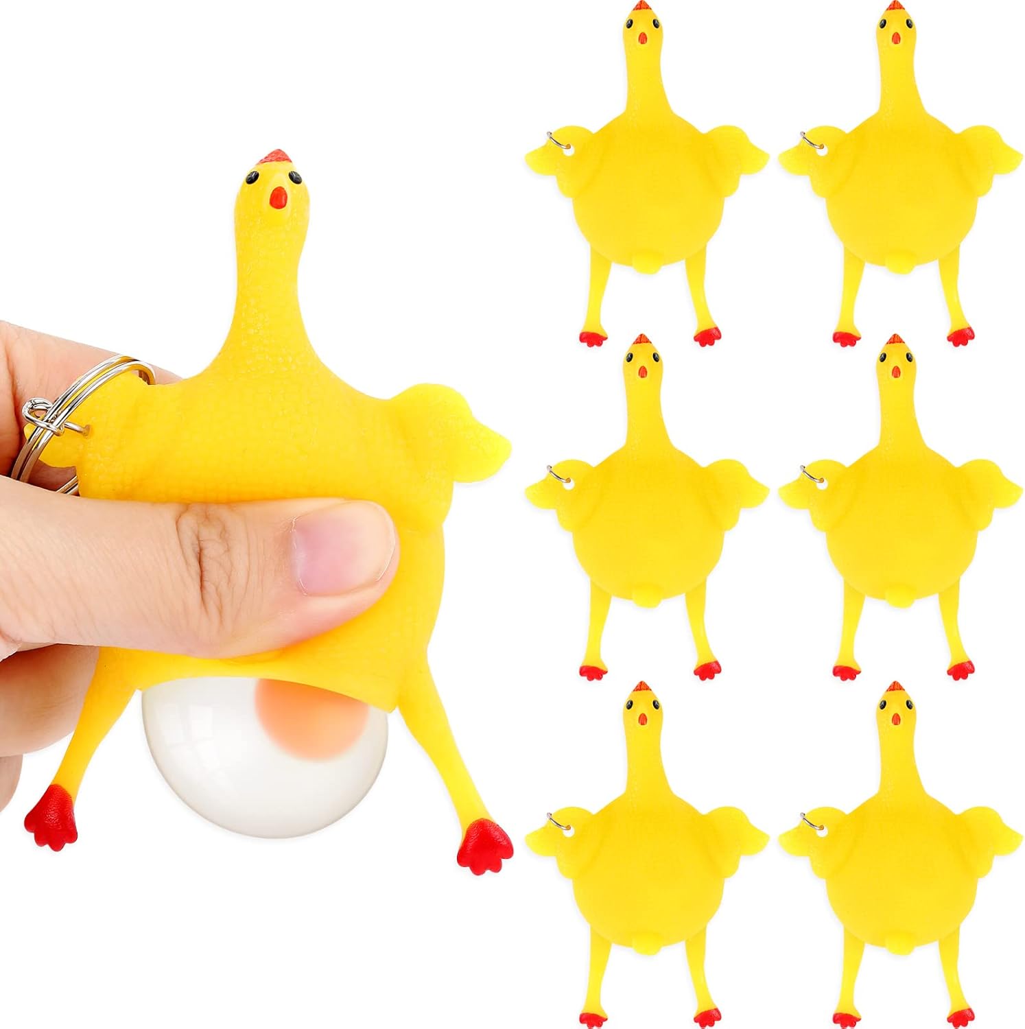 6pcs Funny Rubber Chicken Keychain Laying Egg Chicken StrRelief for Adult Venting Anger,Releasing Stress United States
6pcs Funny Rubber Chicken Keychain Laying Egg Chicken StrRelief for Adult Venting Anger,Releasing Stress United States