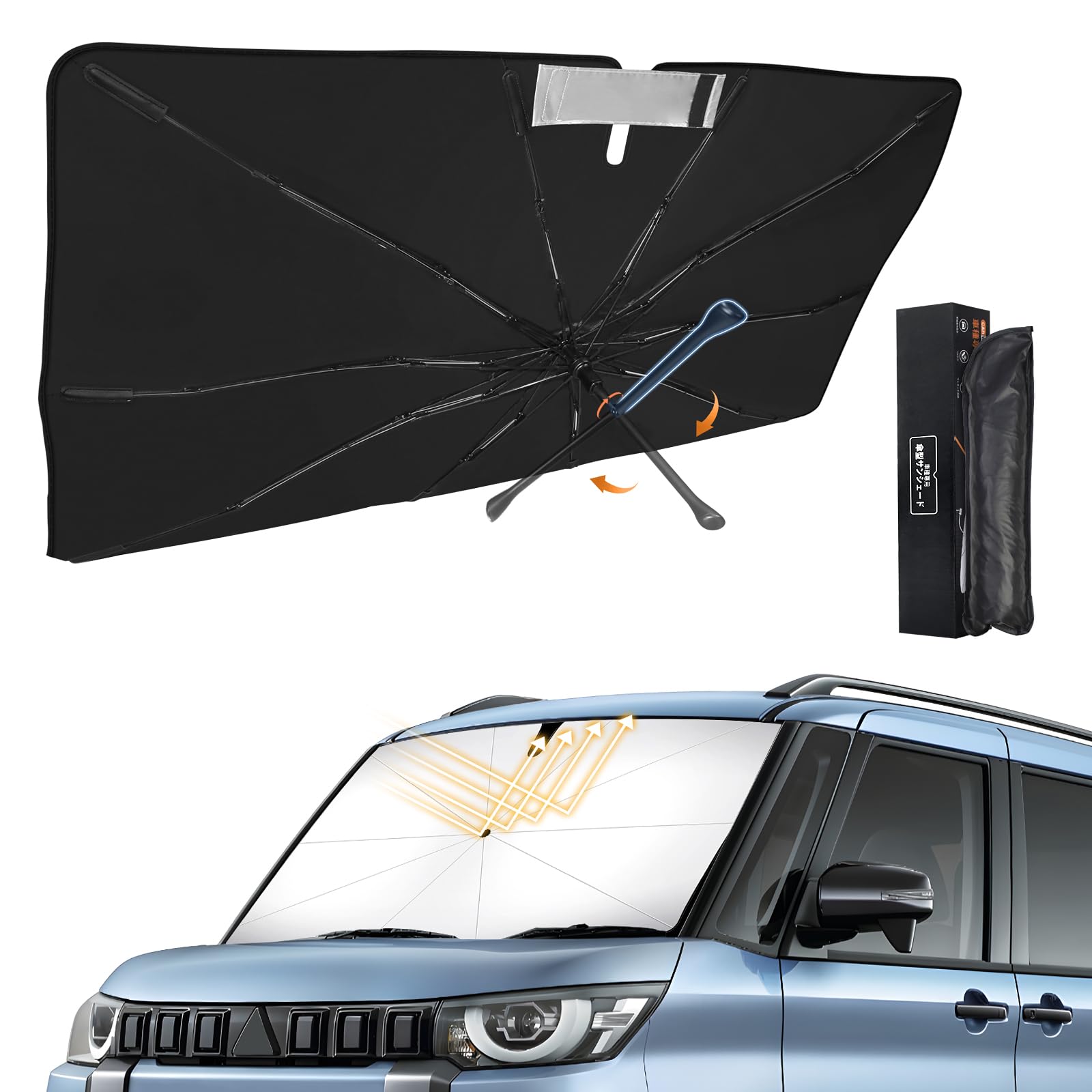 New Mitsubishi Delica Mini Umbrella-Shaped Sun Shade, Dedicated Car Sun Shade, Designed for Cars, Mitsubishi Delica Mini чёрный
New Mitsubishi Delica Mini Umbrella-Shaped Sun Shade, Dedicated Car Sun Shade, Designed for Cars, Mitsubishi Delica Mini чёрный
