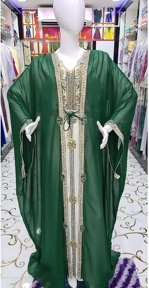 SALE Georgette Moroccan Dubai Kaftan Abaya Farasha Dress Long Gown Ramzan Eid XS зелений/білий
SALE Georgette Moroccan Dubai Kaftan Abaya Farasha Dress Long Gown Ramzan Eid XS зелений/білий