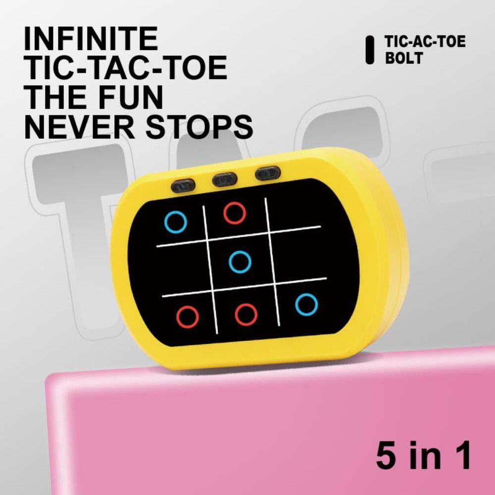 5-in-1 TIC-TAC-TOE Whack-a-Mole Puzzle Table Game Board Games Handheld Bolt Game Indoor Party жовтий
5-in-1 TIC-TAC-TOE Whack-a-Mole Puzzle Table Game Board Games Handheld Bolt Game Indoor Party жовтий