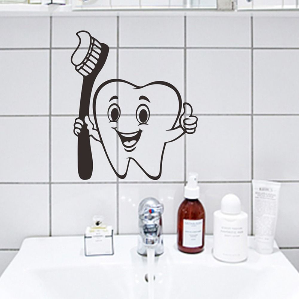Зубы Чистка Узор Обои Мультфильм Настенная Наклейка Украшения Ванной Комнаты Зеркало Наклейки Кухня 
Зубы Чистка Узор Обои Мультфильм Настенная Наклейка Украшения Ванной Комнаты Зеркало Наклейки Кухня