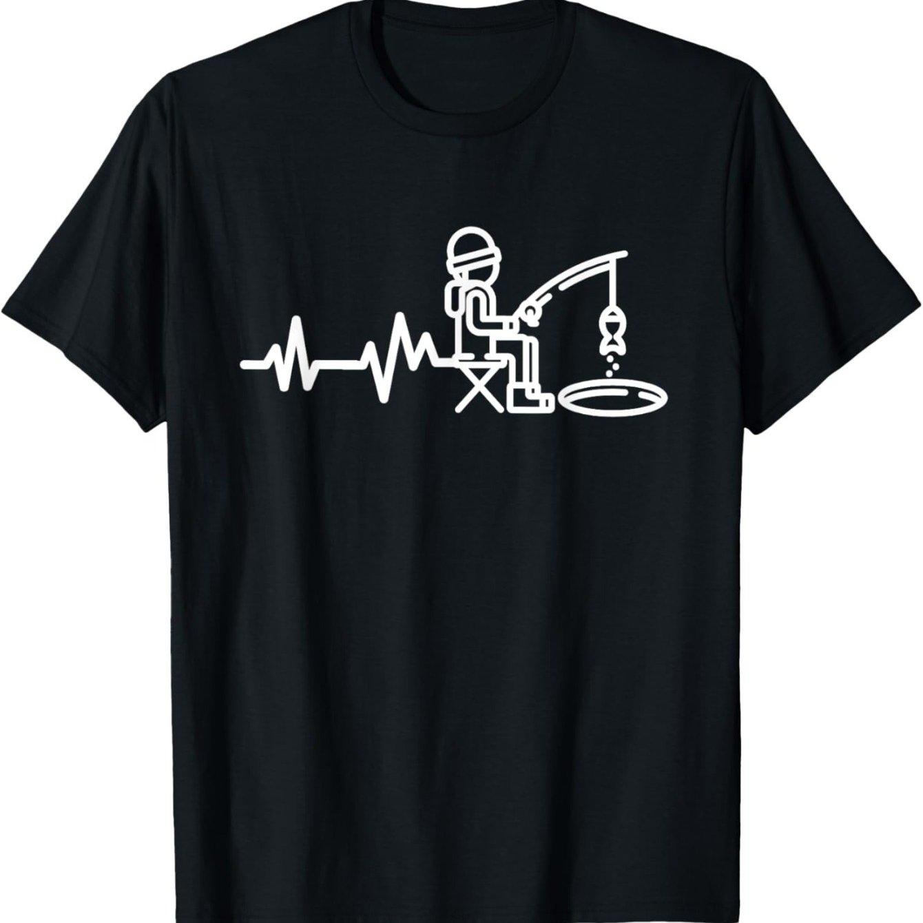 Ice Fishing Heartbeat Fisherman Graphic Tee Cotton Casual Short Sleeve T-Shirt for Men 4XL
Ice Fishing Heartbeat Fisherman Graphic Tee Cotton Casual Short Sleeve T-Shirt for Men 4XL