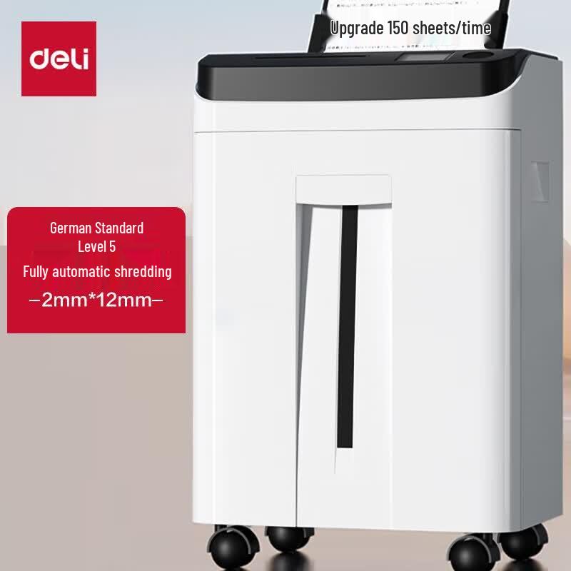 Deli 80-Sheet Automatic Micro-Cut Shredder, P-5 Security CN plug (adapter included)
Deli 80-Sheet Automatic Micro-Cut Shredder, P-5 Security CN plug (adapter included)