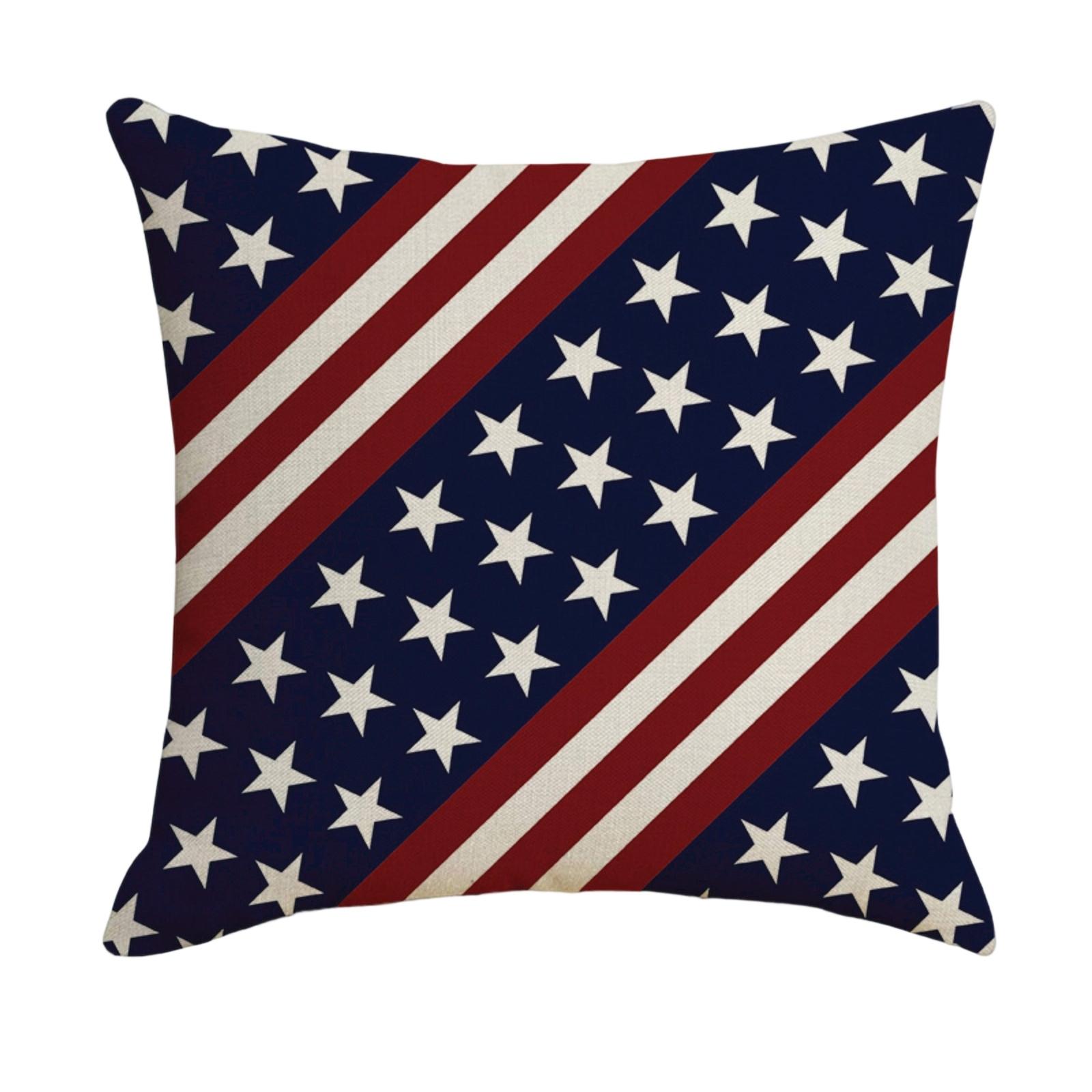 Decorative Linen Throw Pillow Cover with Star and Stripe Pattern Suitable for Living Room Bedroom Sofa Cushion Case for Home Decor One Size
Decorative Linen Throw Pillow Cover with Star and Stripe Pattern Suitable for Living Room Bedroom Sofa Cushion Case for Home Decor One Size