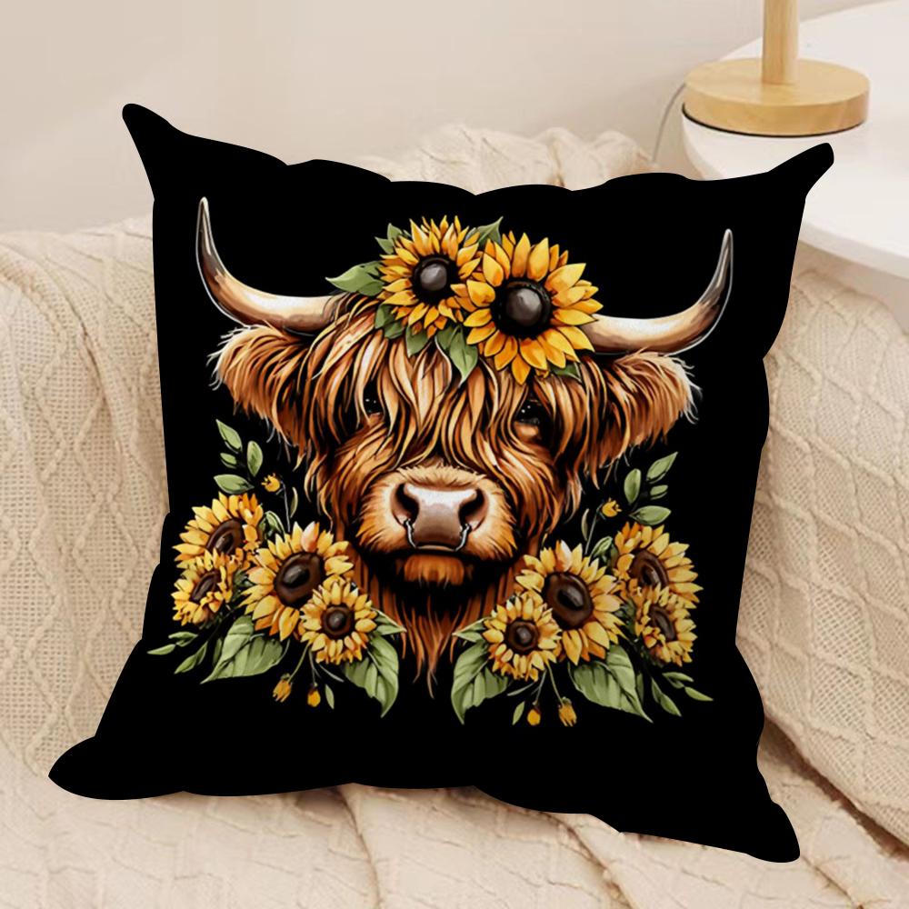 Scottish Highland cow black Cushion Cover Soft Plush Fabric DoubleSided Printed Cushion Covers for All Seasons Home Decor 30x30cm
Scottish Highland cow black Cushion Cover Soft Plush Fabric DoubleSided Printed Cushion Covers for All Seasons Home Decor 30x30cm
