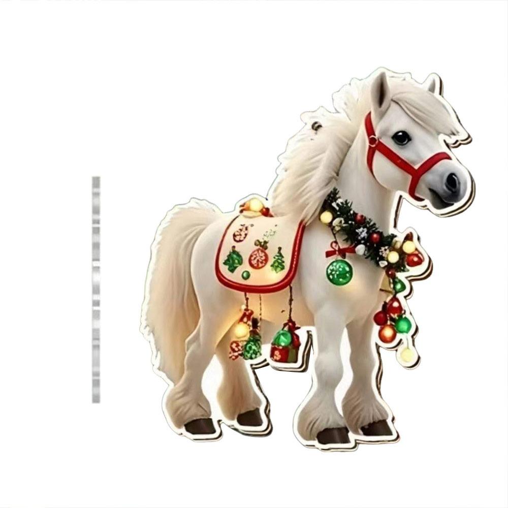 New Year 2D Flat Christmas Hanging Pendant Ebony Horse Majesty Acrylic Horse Pendant Xmas Tree Hanging Ornament Bag Charms
New Year 2D Flat Christmas Hanging Pendant Ebony Horse Majesty Acrylic Horse Pendant Xmas Tree Hanging Ornament Bag Charms