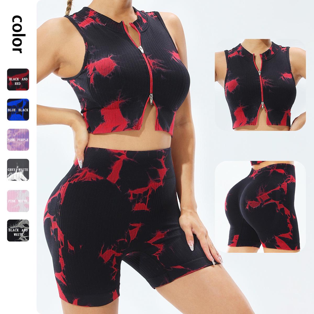 Women s Tie-Dye Slimming Yoga Set: Breathable, Quick-Dry Vest and Shorts Small сапфірове скло синього кольору кольору
Women s Tie-Dye Slimming Yoga Set: Breathable, Quick-Dry Vest and Shorts Small сапфірове скло синього кольору кольору