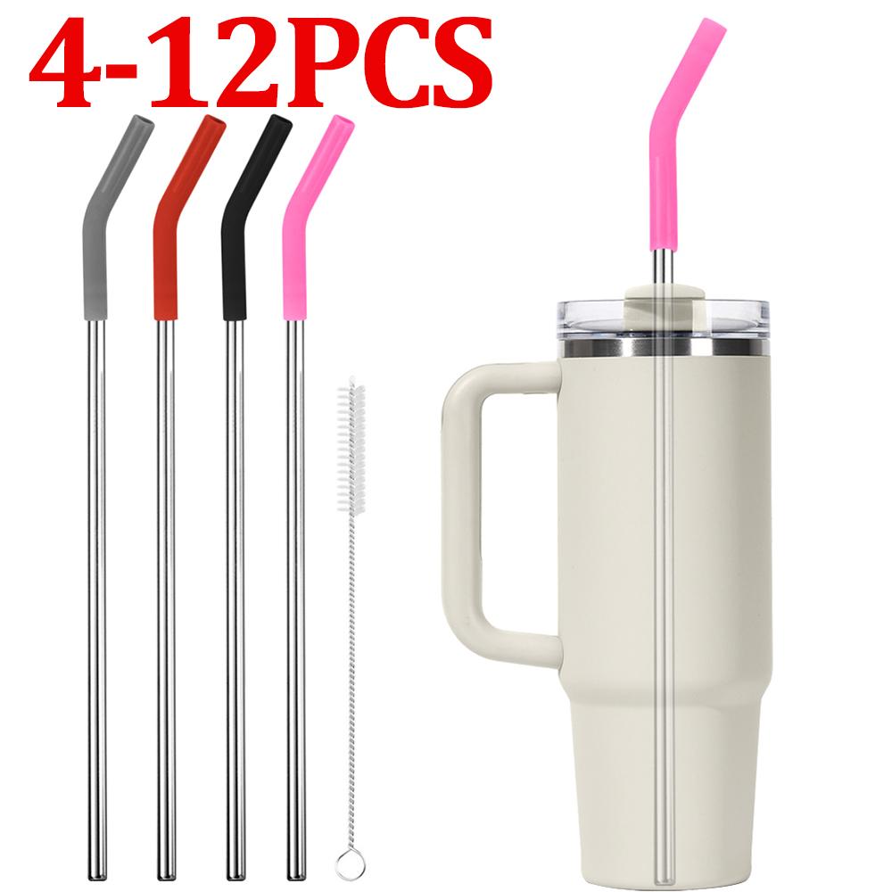 4-20pcs Replacement Straw with Silicone Tips Cleaning Brush Stainless Steel Drinking Straw with Covers for Stanley 40oz Cup
4-20pcs Replacement Straw with Silicone Tips Cleaning Brush Stainless Steel Drinking Straw with Covers for Stanley 40oz Cup