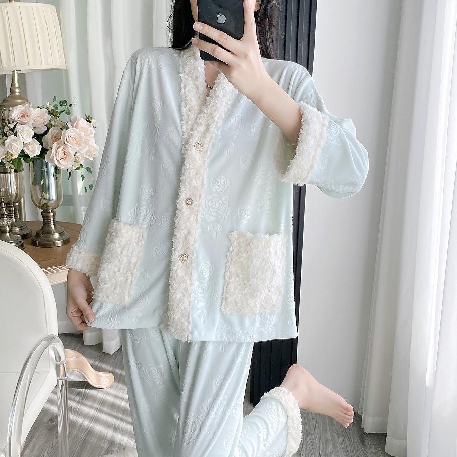 Women’s Thick Fleece Pajama Set Autumn Winter Long Sleeve French Style Plus Size Warm Loungewear Wearable Outdoors XL
Women’s Thick Fleece Pajama Set Autumn Winter Long Sleeve French Style Plus Size Warm Loungewear Wearable Outdoors XL