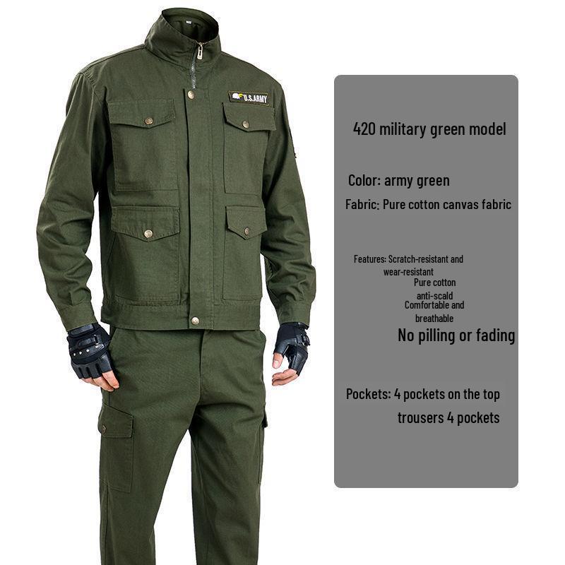 Чоловічий бавовняний робочий костюм із захистом від опіків – Міцний осінній костюм для зварювальних та будівельних робіт з штанами Size 185 - Fits 155-170 lbs
Чоловічий бавовняний робочий костюм із захистом від опіків – Міцний осінній костюм для зварювальних та будівельних робіт з штанами Size 185 - Fits 155-170 lbs