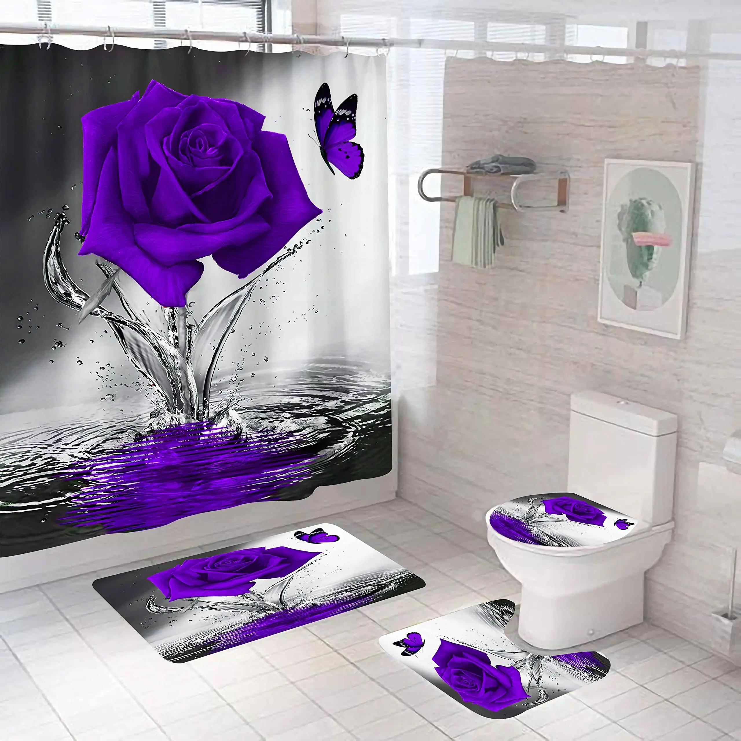 Purple Rose Moon Shower Curtain Waterproof Polyester Washable Non-Slip Mat Rugs Carpet Toilet Seat Cover Bathtub Bathroom Decor W60H190(CM)-1 Pcs
Purple Rose Moon Shower Curtain Waterproof Polyester Washable Non-Slip Mat Rugs Carpet Toilet Seat Cover Bathtub Bathroom Decor W60H190(CM)-1 Pcs