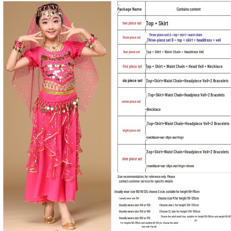 Children s Xinjiang & Indian Folk Dance Performance Costume - Belly Dance Outfit for Girls XL (Height 136-150cm)
Children s Xinjiang & Indian Folk Dance Performance Costume - Belly Dance Outfit for Girls XL (Height 136-150cm)