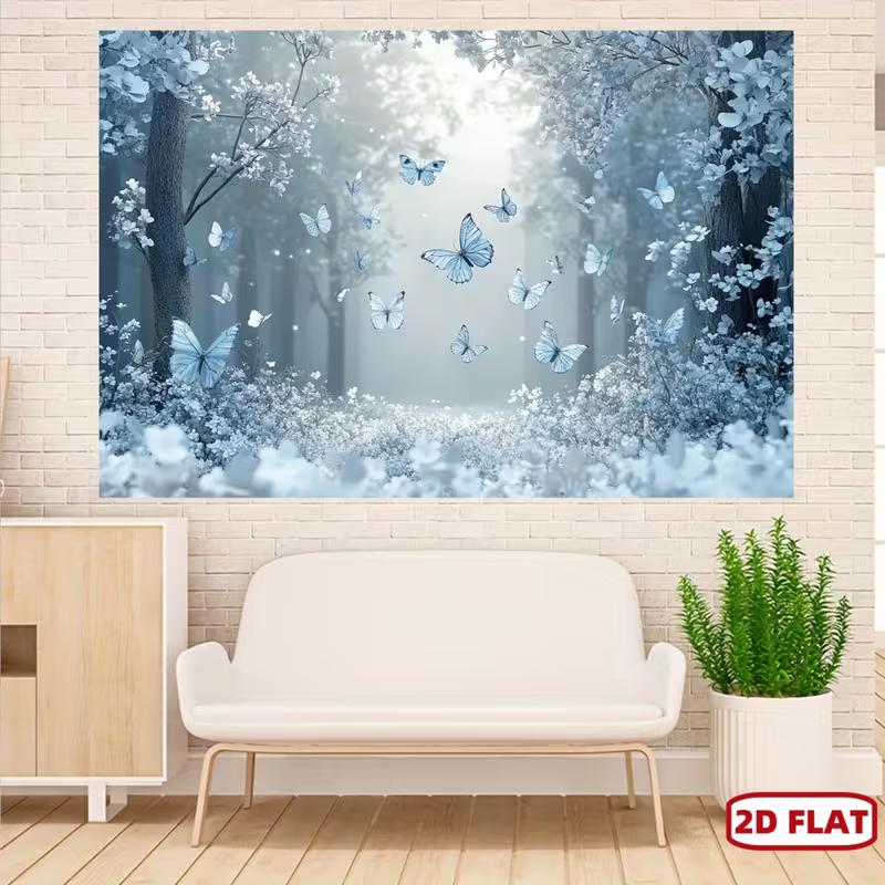 2D Magical Blue Forest Butterfly Backdrop Baby Shower Party Photography Background 47.2x31.5inch/120*80cm
2D Magical Blue Forest Butterfly Backdrop Baby Shower Party Photography Background 47.2x31.5inch/120*80cm