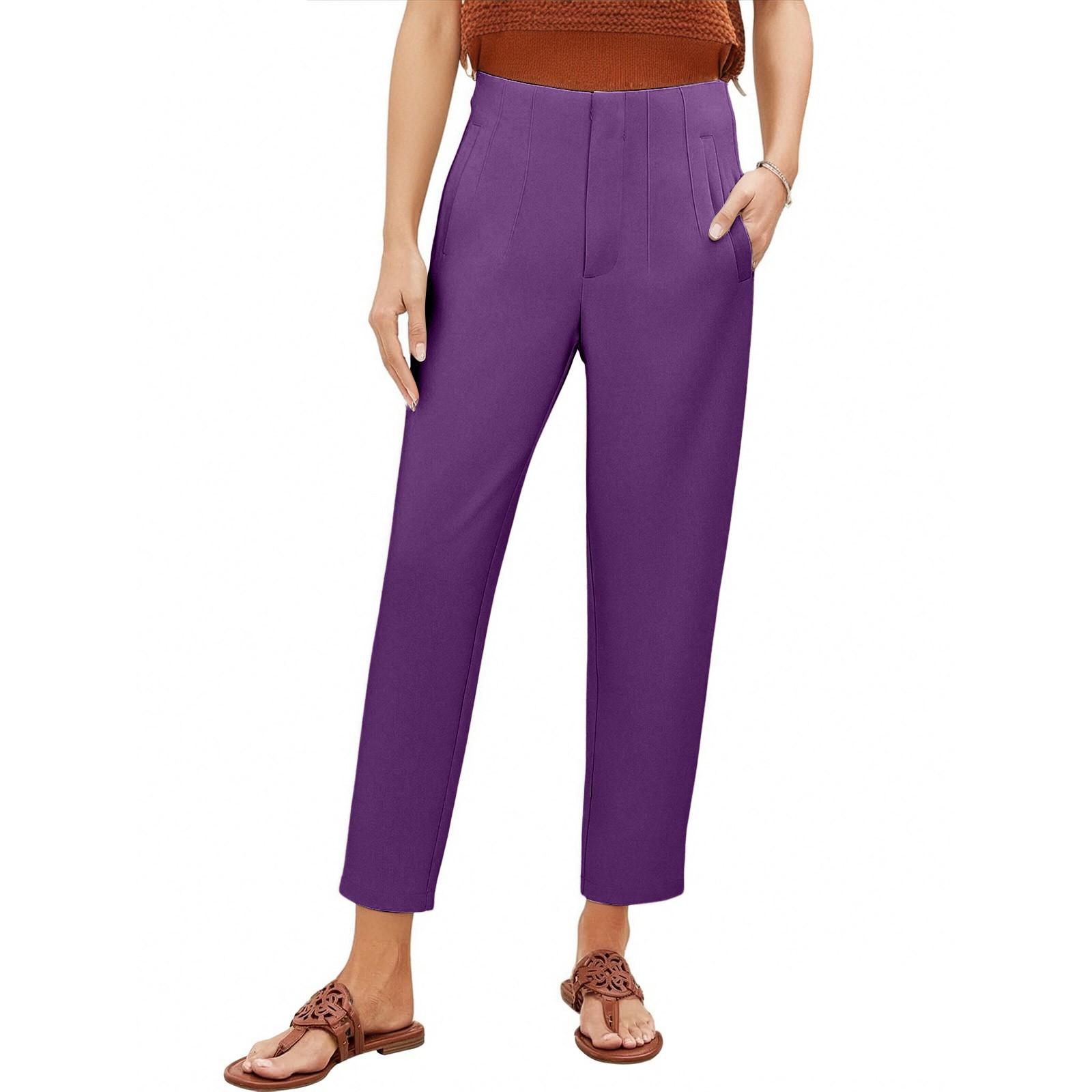 Women s Fashion High Waist Pocket Wide Leg Button Casual Loose Straight Pants Cropped Pants M фіолетовий
Women s Fashion High Waist Pocket Wide Leg Button Casual Loose Straight Pants Cropped Pants M фіолетовий