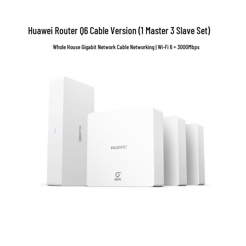Huawei Q6 Wired Mesh Router System (1 Parent + 3 Child Units) (CN version)
Huawei Q6 Wired Mesh Router System (1 Parent + 3 Child Units) (CN version)