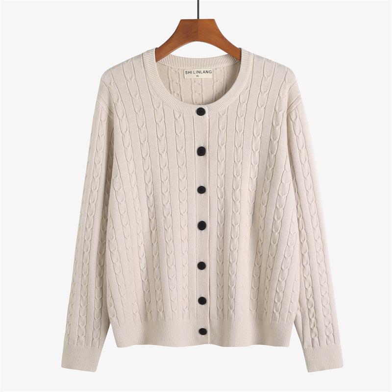 Plus Size Women s Round Neck Cable Knit Cardigan, Long Sleeve, Core-Spun Yarn, Autumn 2025 Collection 2XL абрикосовий
Plus Size Women s Round Neck Cable Knit Cardigan, Long Sleeve, Core-Spun Yarn, Autumn 2025 Collection 2XL абрикосовий