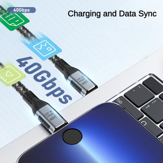 Data Line 40Gbps High-Speed Cord Hd-Compatible 240W Head Dual Type-C 8K Anti-Interference Data Mobile Phone Accessories 1M
Data Line 40Gbps High-Speed Cord Hd-Compatible 240W Head Dual Type-C 8K Anti-Interference Data Mobile Phone Accessories 1M