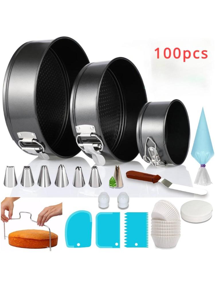 100 шт. набор антипригарных разъемных форм для выпечки, набор для украшения торта, насадки для кондитерских изделий, выравниватель для торта, многофункциональная герметичная форма для чизкейка
100 шт. набор антипригарных разъемных форм для выпечки, набор для украшения торта, насадки для кондитерских изделий, выравниватель для торта, многофункциональная герметичная форма для чизкейка