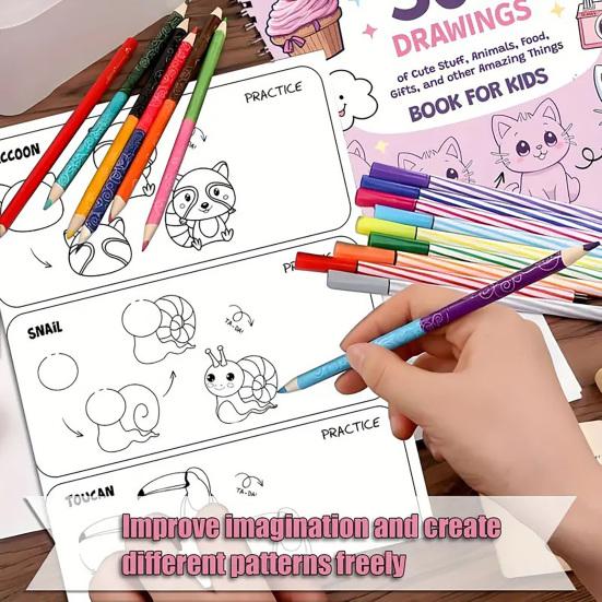 Yousheng How to Draw Everything Art Book 300 Step-By-Step Drawings of Cute Stuff Animals Food Gifts for Children 8-12 Years розовый
Yousheng How to Draw Everything Art Book 300 Step-By-Step Drawings of Cute Stuff Animals Food Gifts for Children 8-12 Years розовый