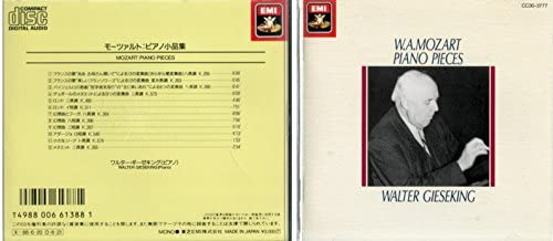 CD GIESEKING (WALTER); MOZART - Mozart Piano Pieces CC303777 Japan Classical Used
CD GIESEKING (WALTER); MOZART - Mozart Piano Pieces CC303777 Japan Classical Used