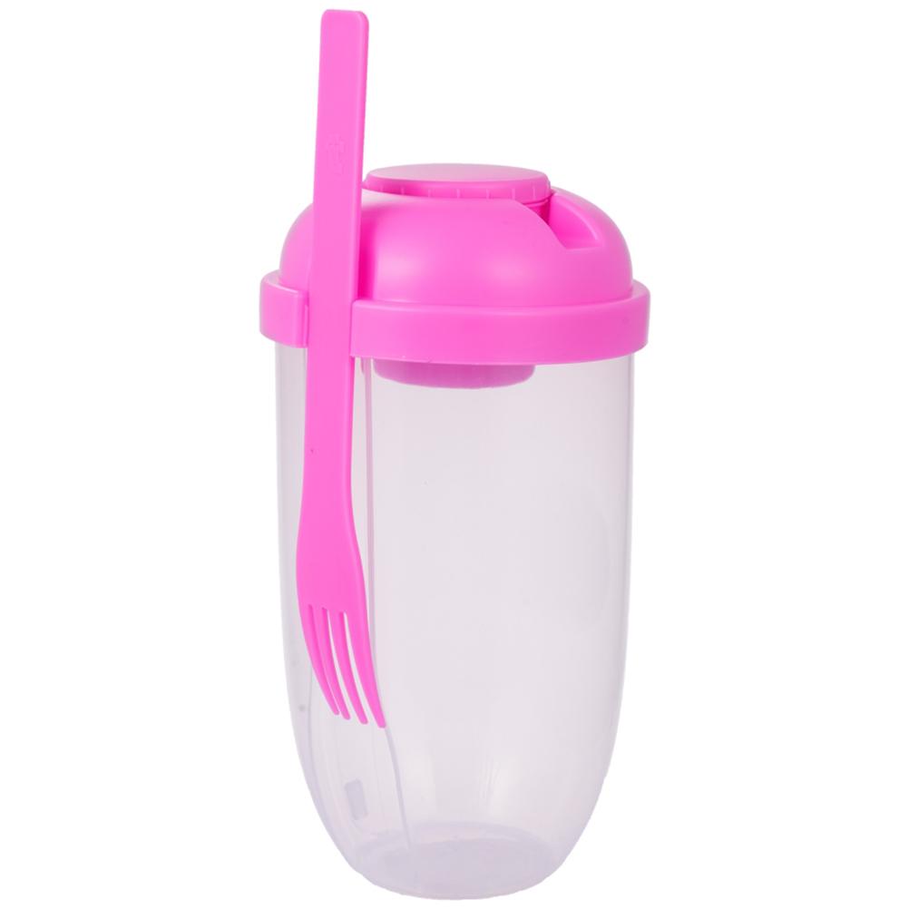 Fresh Salad Container Serving Cup with Dressing Container Fork Portable Plastic Food Storage Bottle L рожевий
Fresh Salad Container Serving Cup with Dressing Container Fork Portable Plastic Food Storage Bottle L рожевий