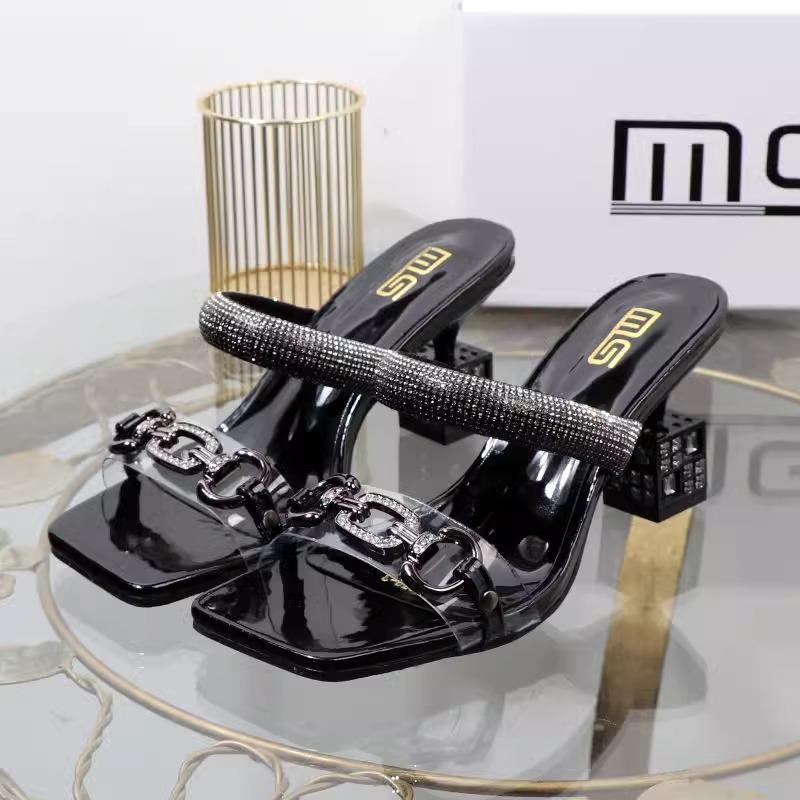 Летние женские туфли на высоком каблуке с квадратными бриллиантами и металлическими декоративными полосками Sandalias De Mujer, пикантные универсальные большие размеры, Zapatos De Mujer 34 чёрный
Летние женские туфли на высоком каблуке с квадратными бриллиантами и металлическими декоративными полосками Sandalias De Mujer, пикантные универсальные большие размеры, Zapatos De Mujer 34 чёрный